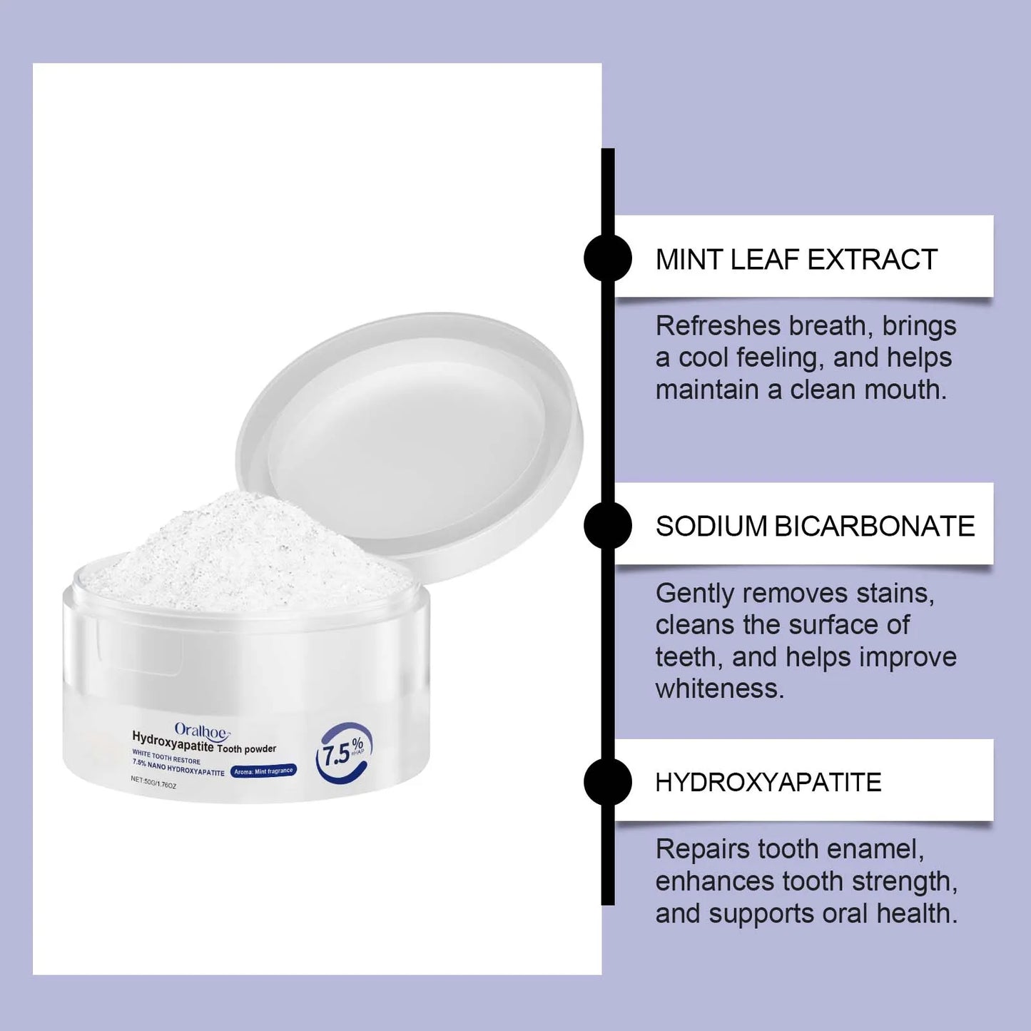 bucco-dentaires issante pour les dents Blanchiment naturel des dents Nettoyage en profondeur Souffle frais quotidien