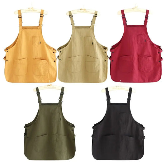New Japanese Style Catering Workwear Apron Waterproof Stain Resistant Working Overalls Household Work Clothes for Cafe Barber