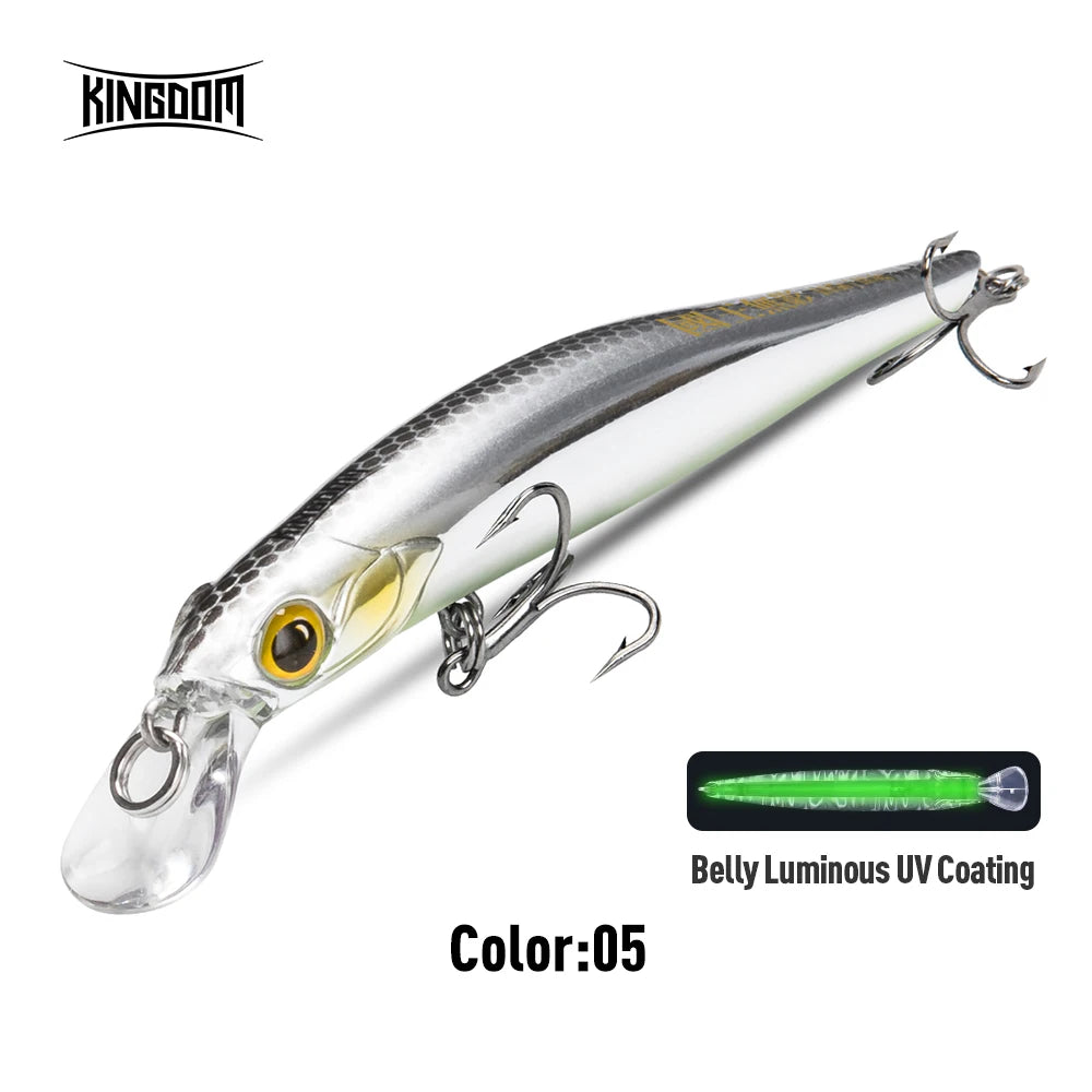 Kingdom Sinking Minnow Saltwater Fishing Lures  Crankbait  Hard Baits Good Action Wobblers Artificial Trout Lure For Sea Bass