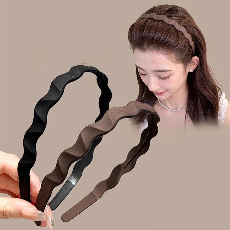 Solid Wave Plastic Hairband For Women Girls Sweet Hair Ornament Headband Hair Hoop Hair Band Fashion Hair Accessories