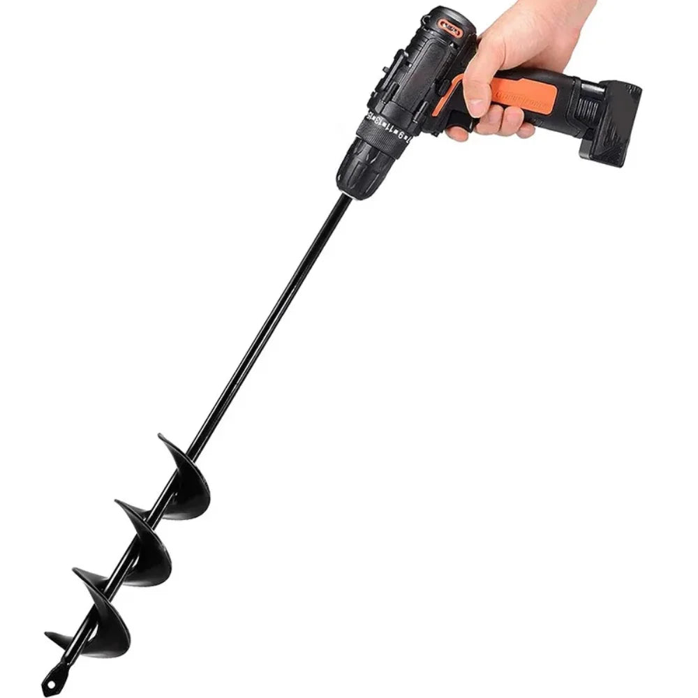 Garden Auger Spiral Drill Bit With 3/8" Hex Drive Drill Planting Hole Digger Tool Loose Soil Drill Bit Accessories