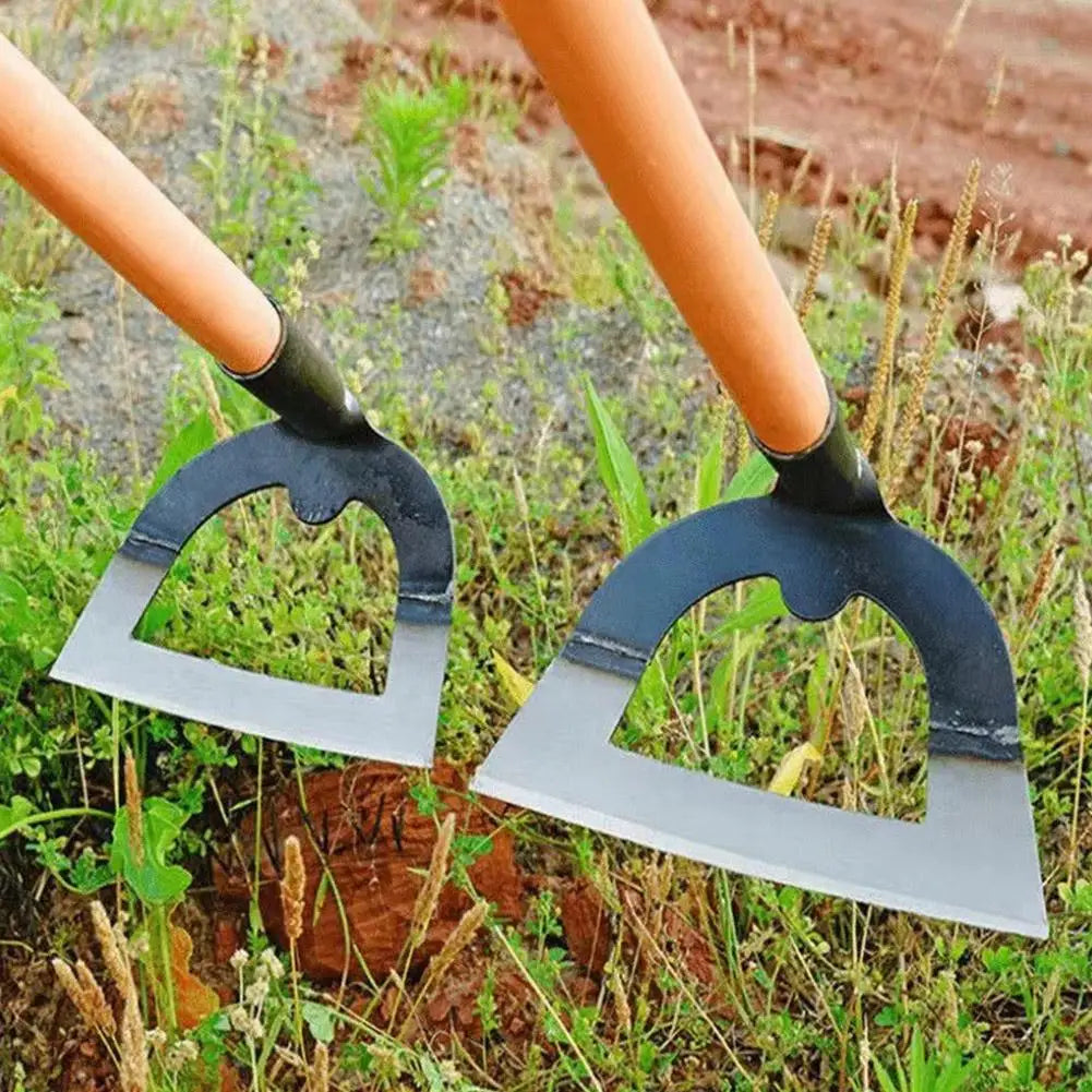 14-26CM Professional Weeding Hoe Handheld Hollow Hoe Thickened Manganese Steel Agricultural Weeding Hoe Planting Vegetable Garde