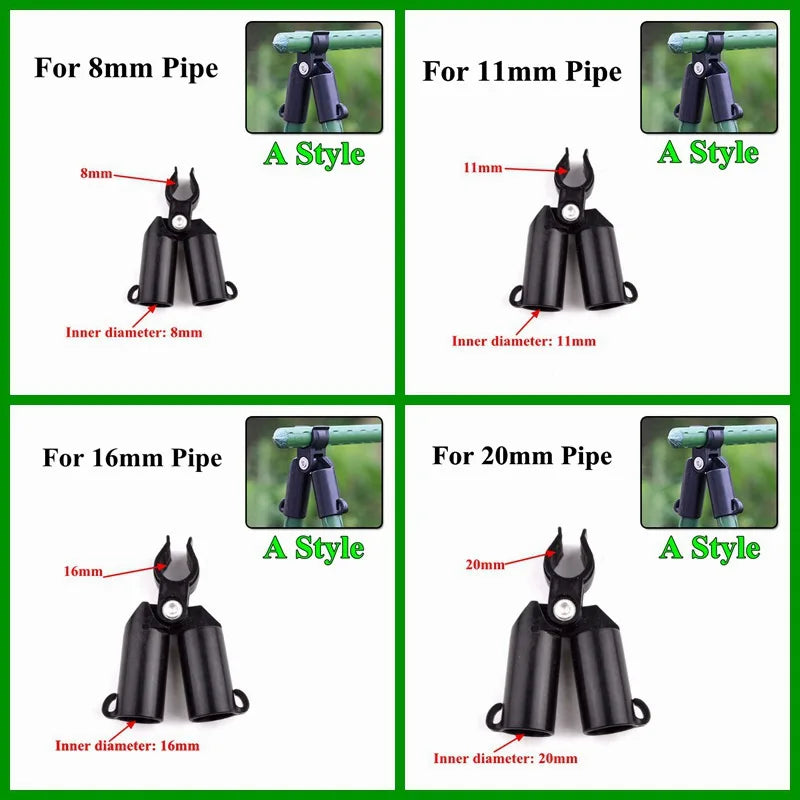 10PCS Plant Support Universal Plastic Clips Fixed Connector Pillars , 8/11/16/20mm Diameter Fastener Adjustable Accessories