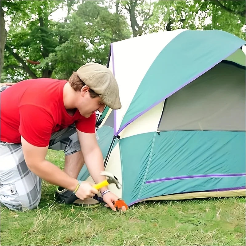 Heavy Duty Tent Stakes,  Metal Ground Anchor Screw-In, Threaded Ground Anchors with Hex Head