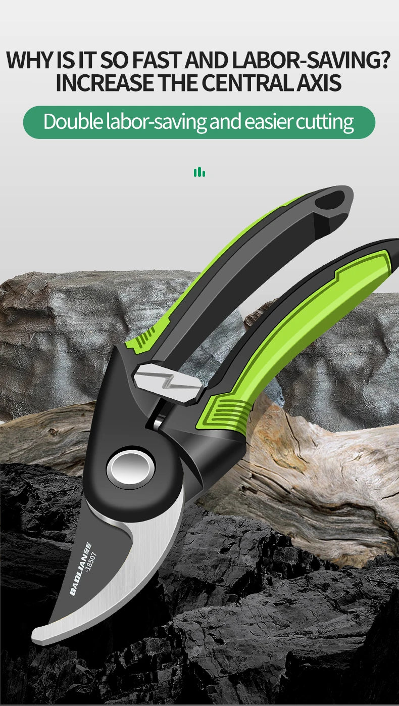Industrial Grade Pruning Shears Are Labor-Saving Gardening Tools With Sharp, Durable, And Non Slip Scissors
