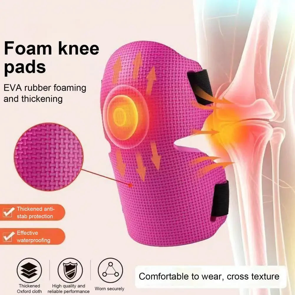 2025Extra Thick Foam Gardening Knee Pads for Women Men, Heavy Duty Knee Protectors with Adjustable Straps for Roofing Floor Work