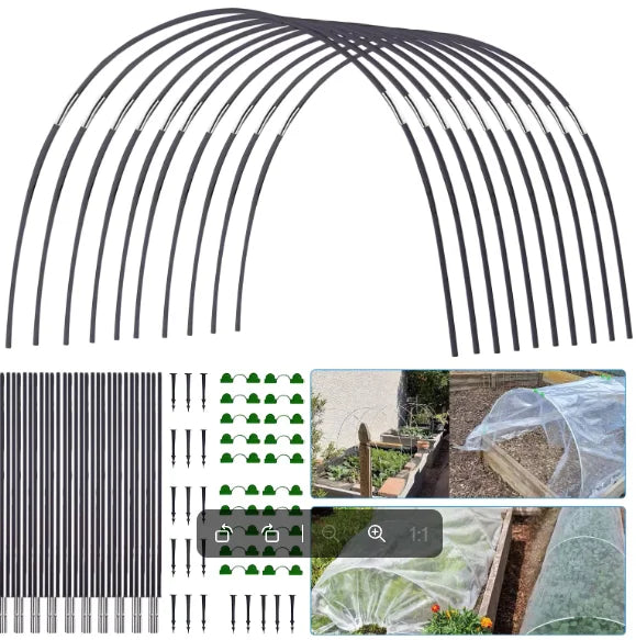 Gardening Small Arch Shed Support Frame Vegetable Garden Greenhouse Fiberglass Support Rod