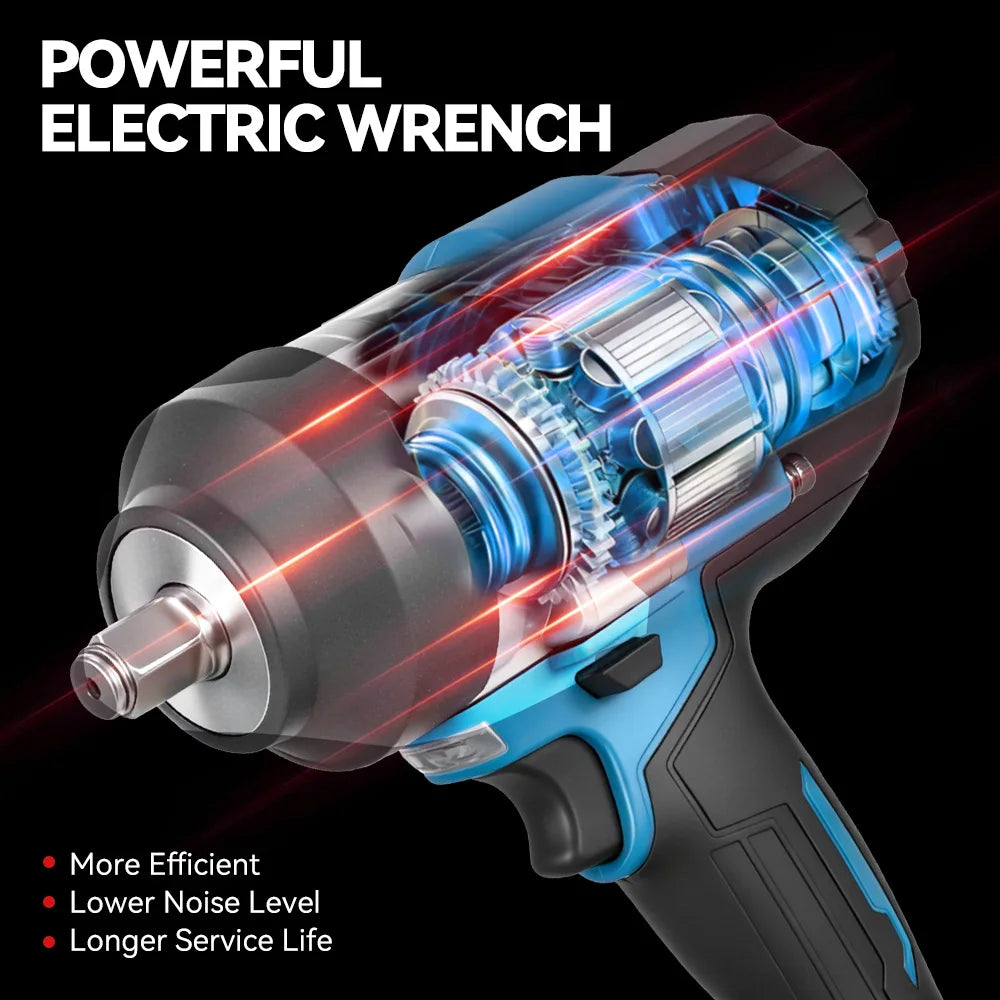 ONEVAN 2800N.M Brushless Cordless Electric Impact Wrench Power Handheld Screwdriver Car Repair Tool For Makita 18V Battery Pin