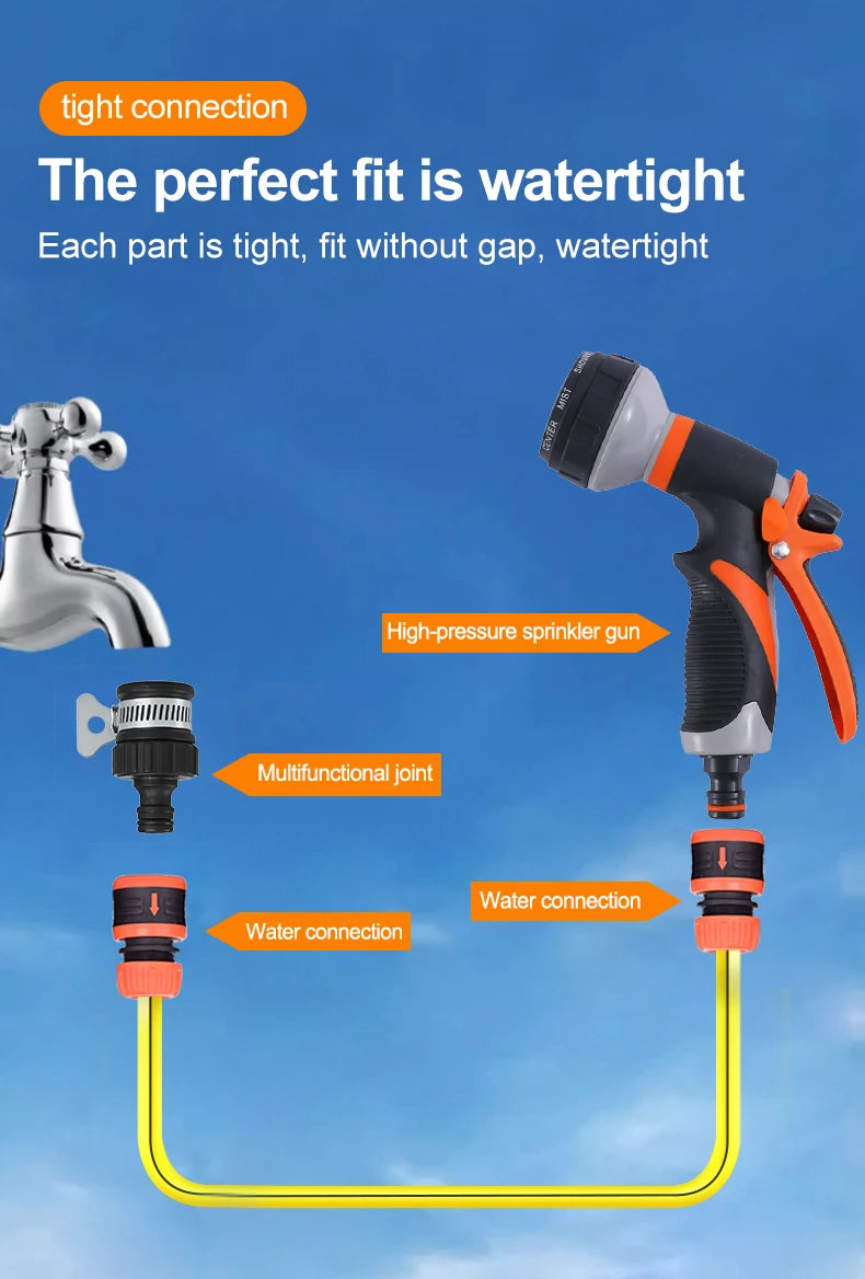 Car wash gun Spray Lawn Watering Multi-Function Car Wash High Pressure Durable Hand-Held Tools Hose Sprinkle Nozzle Garden