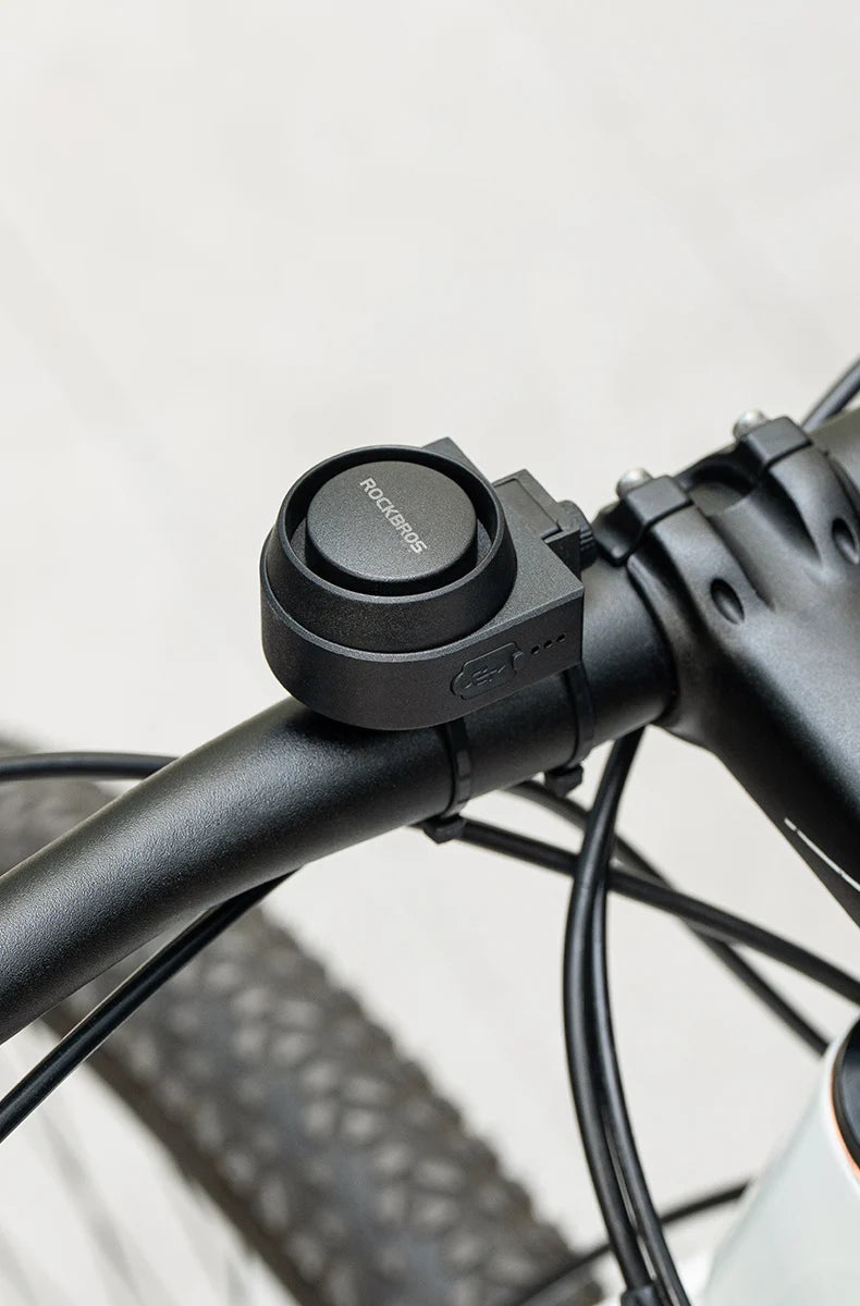ROCKBROS Bicycle Bell Type-C Vibration Anti Theft Electric Bike Alarm Horn with Wireless Remote Control Security Alarm System
