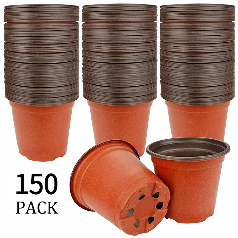 75Pcs Flexible Plant Nursery Pots Seed Starting Pots Plastic Flower Plant Container for Succulents Seedlings Cuttings Transplant