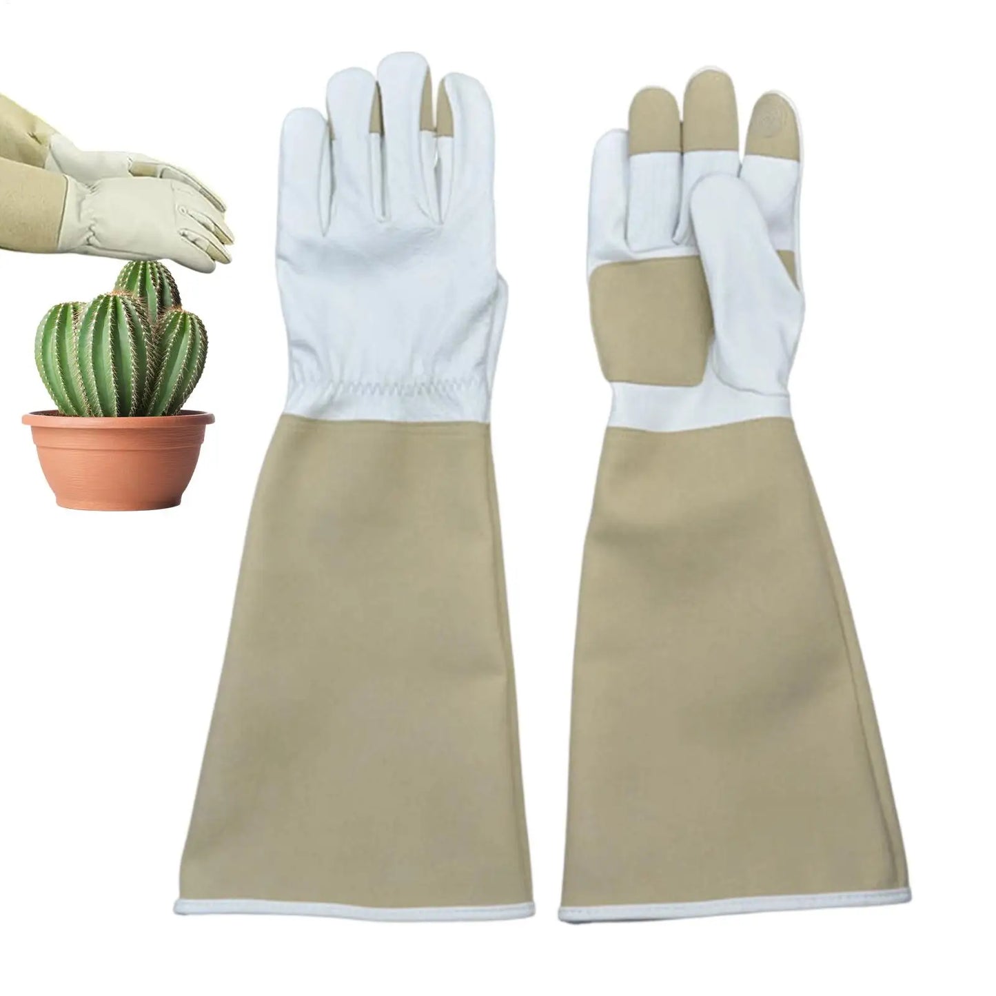 Non-Slip Beekeeping Thorn Proof Long Sleeve Gardening Pruning Gauntlet 1 Pair Work Gloves Hand Protector For Outdoor Yard Garden