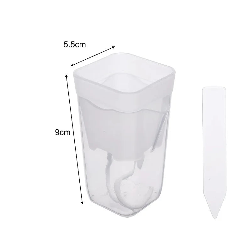 5/1pcs Transparent Self Watering Pots Automatic Absorbent Cotton Wick Plant Pot Garden Seedlings Flowerpot Nursery Cups Planters