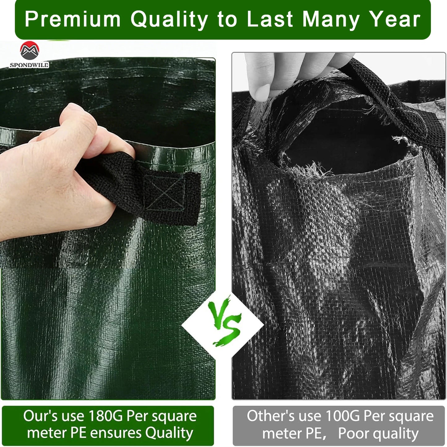 50PCS 7 Gallon Grow Bags for Vegetables Plants with Handles Pots for Plants Form for Garden Flower Pots for Outdoor &Living Room
