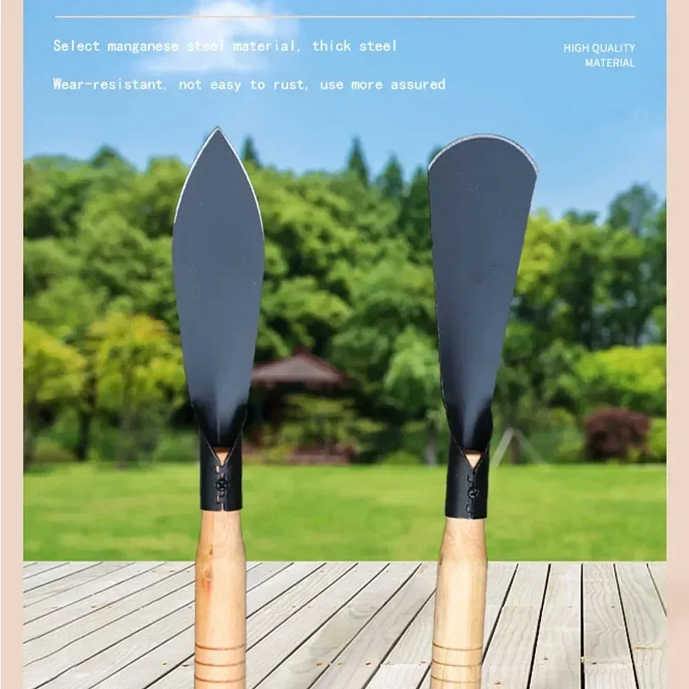 Versatile Garden Shovel for Planting Flowers Weeding Loosening Soil with Sturdy Iron Hoe for Wild Vegetables Harvest