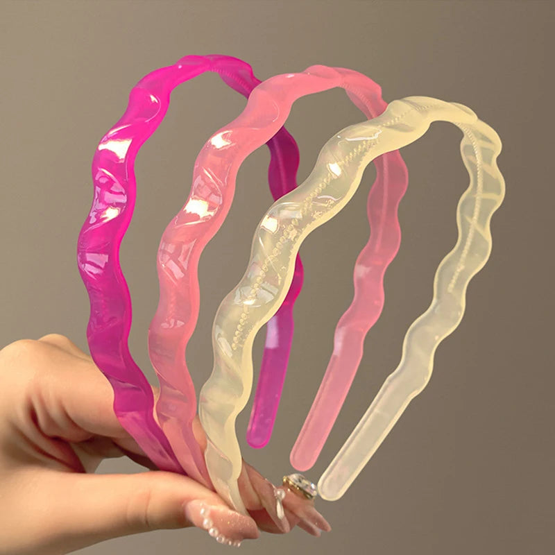 Cute Candy Jelly Color Hairbands with Tooth for Women Girls Anti-Skid Hairband Wash Face Hair Bands Korean Hair Accessories