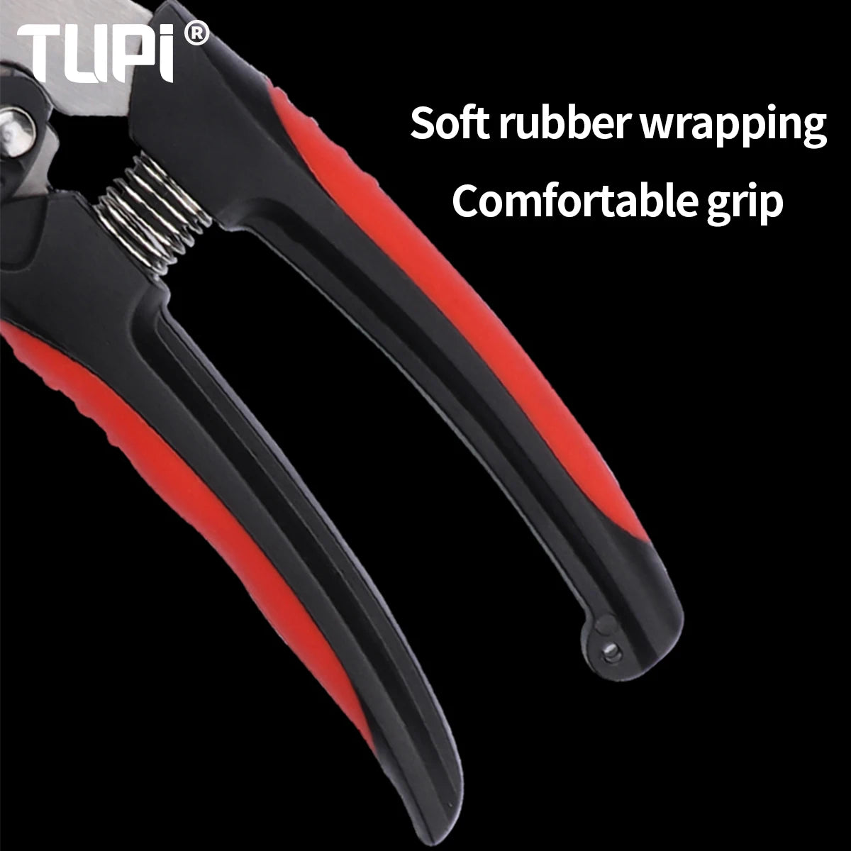 TUPI Stainless Steel Pruning Shears Sharp Branch Scissors with Non Slip Handle for Garden Fruit Tree Trimming Tools