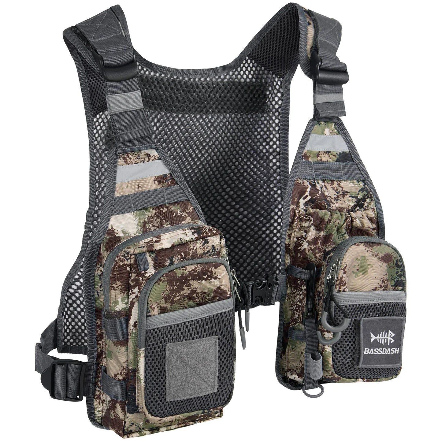 Bassdash FV08 Ultra Lightweight Fly Fishing Vest for Men and Women Portable Chest Pack One Size Fits Most