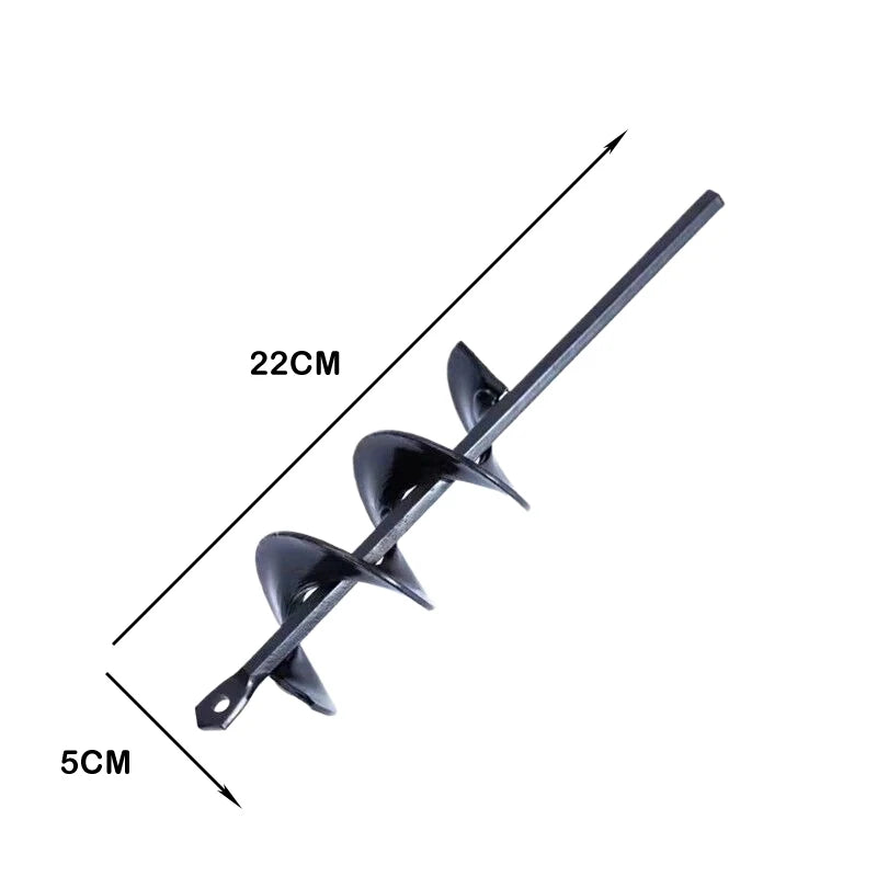1 Pc Spiral Pole Auger Set Garden Planting Flowers Plant Supplies Loose Soil Digging Hole Metal Drill Bit Garden Power Tools