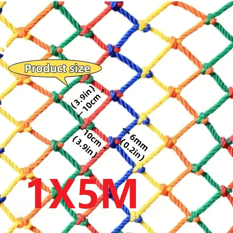 Colorful Nylon Mesh Child Safety Net Anti Falling Net Balcony Window Staircase Deck Football Field Fence Protection Baby Cat Dog