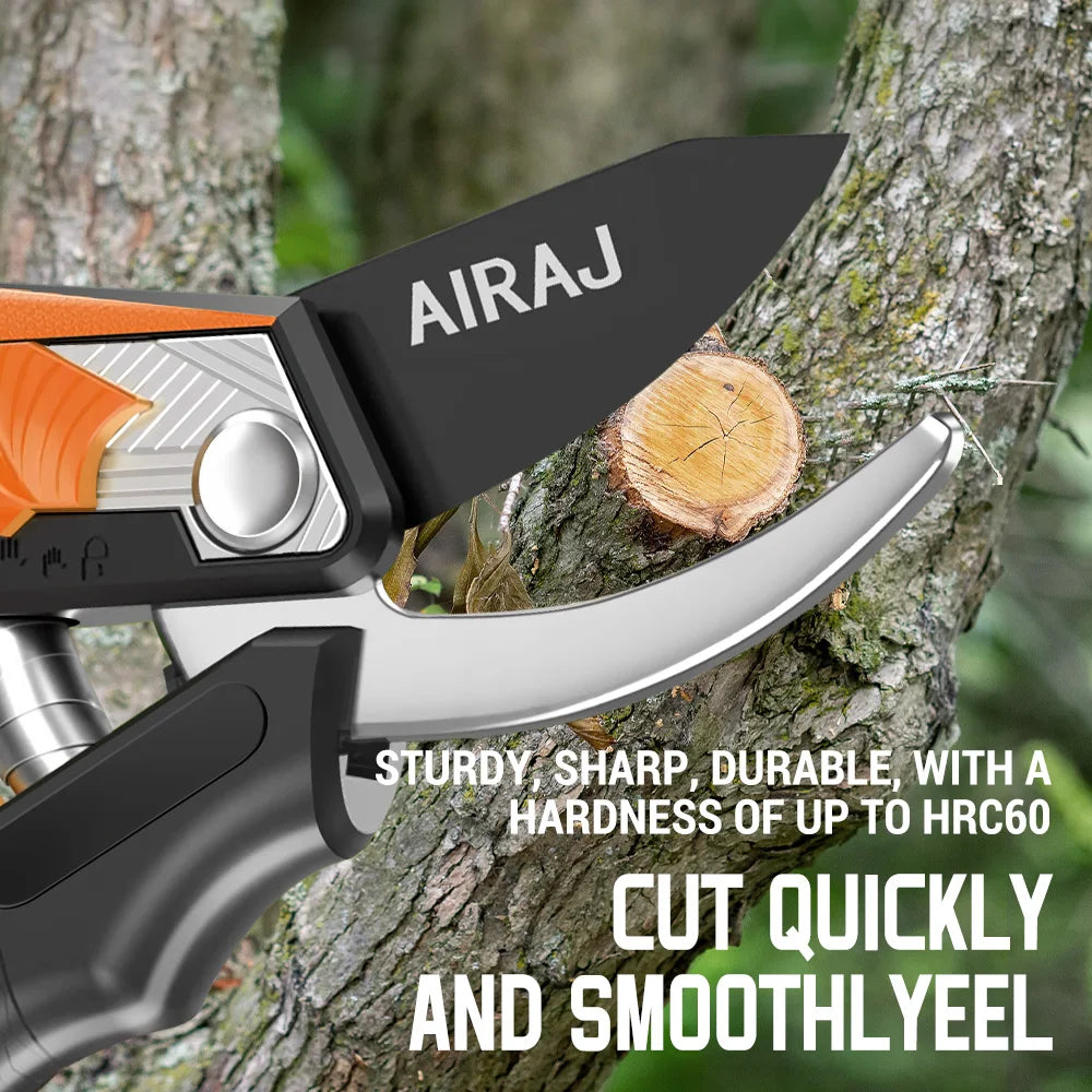 AIRAJ Pruning Shears Full Category, Multi-gear Adjustment Large Opening Super Sharp Manual Trimmer Professional Garden Shears