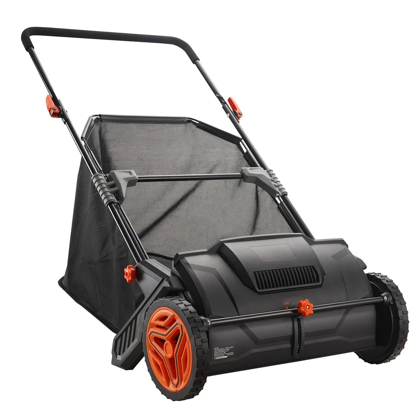 Push Lawn Sweeper 21 inch Heavy-Duty Thickened Steel Leaf And Grass Collector with Large 3.5 Cu Large Capacity for Easy Cleaning