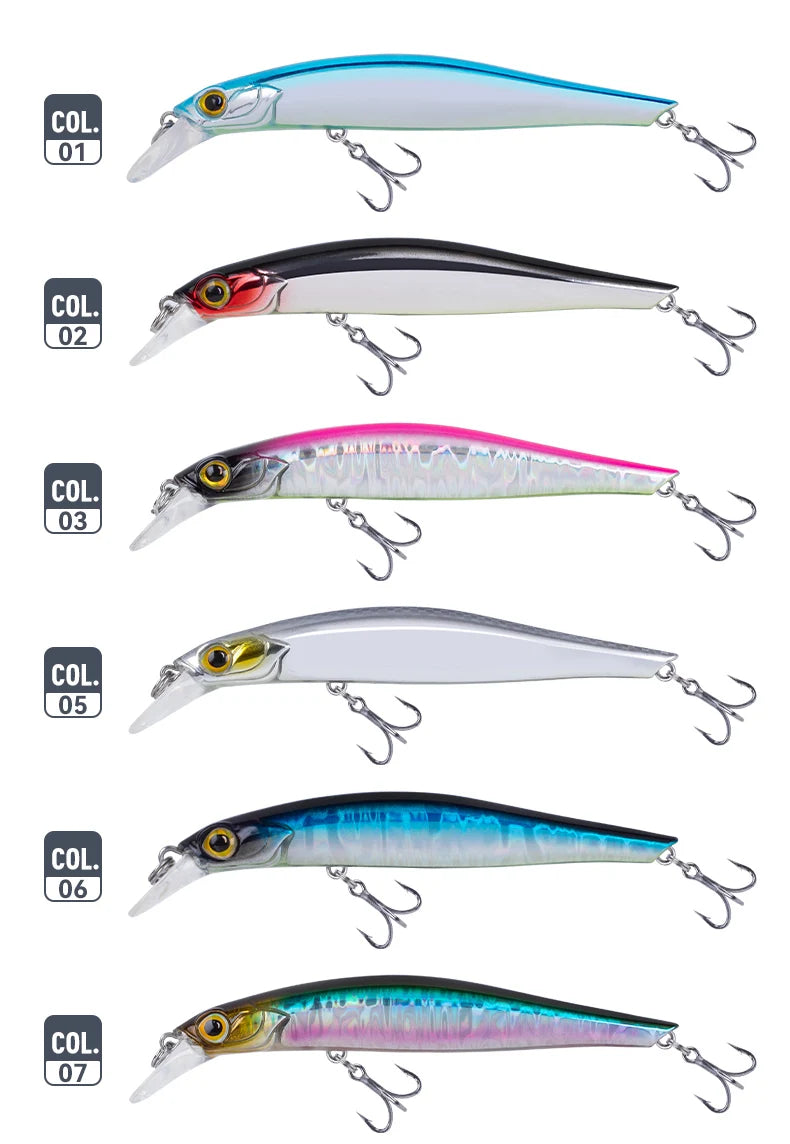 Kingdom Sinking Minnow Saltwater Fishing Lures  Crankbait  Hard Baits Good Action Wobblers Artificial Trout Lure For Sea Bass