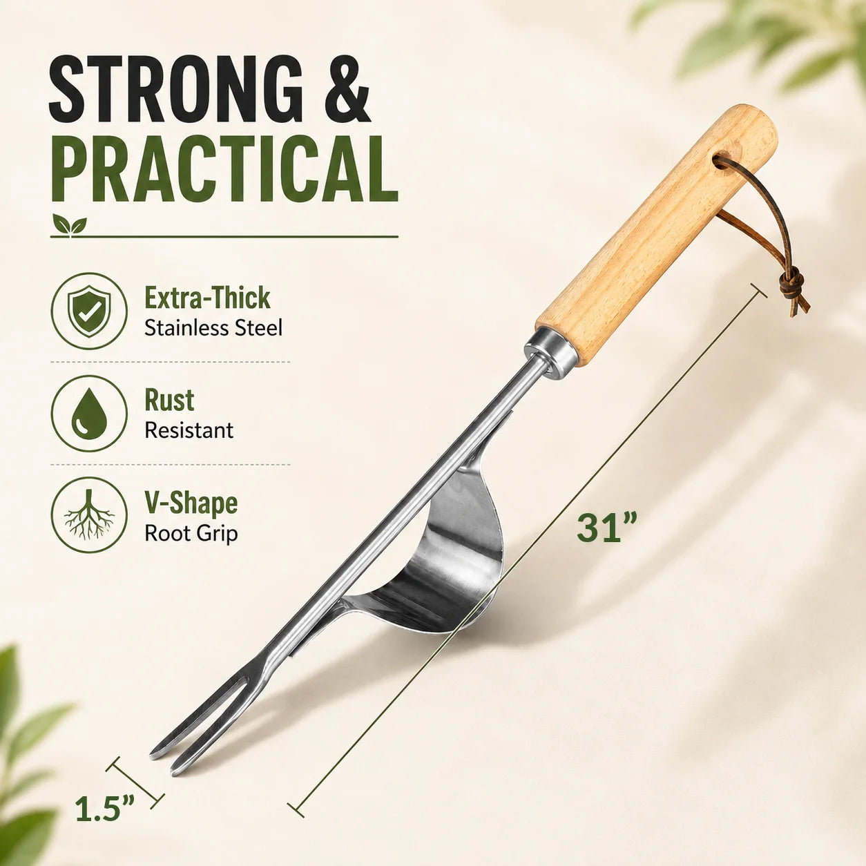 Manual Weed Remover, Stainless Steel Spatula Weed Puller, Garden Crack Weeder for Yard Patio Hoe Gardening Tool