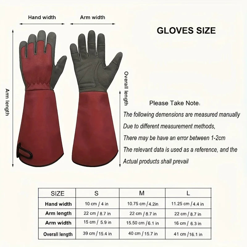 Long Style Gardening Gloves Thorn Proof Gloves Canvas Rose Pruning Garden Gloves with Touch Screen Breathable Work Gloves