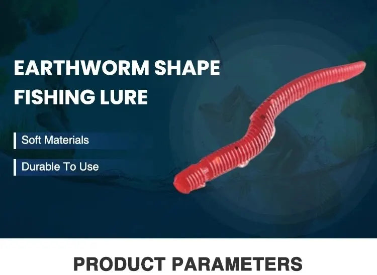 Lifelike Fishy Smell Red Soft Lures Simulation Earthworm Red Worms Artificial Fishing Lures
