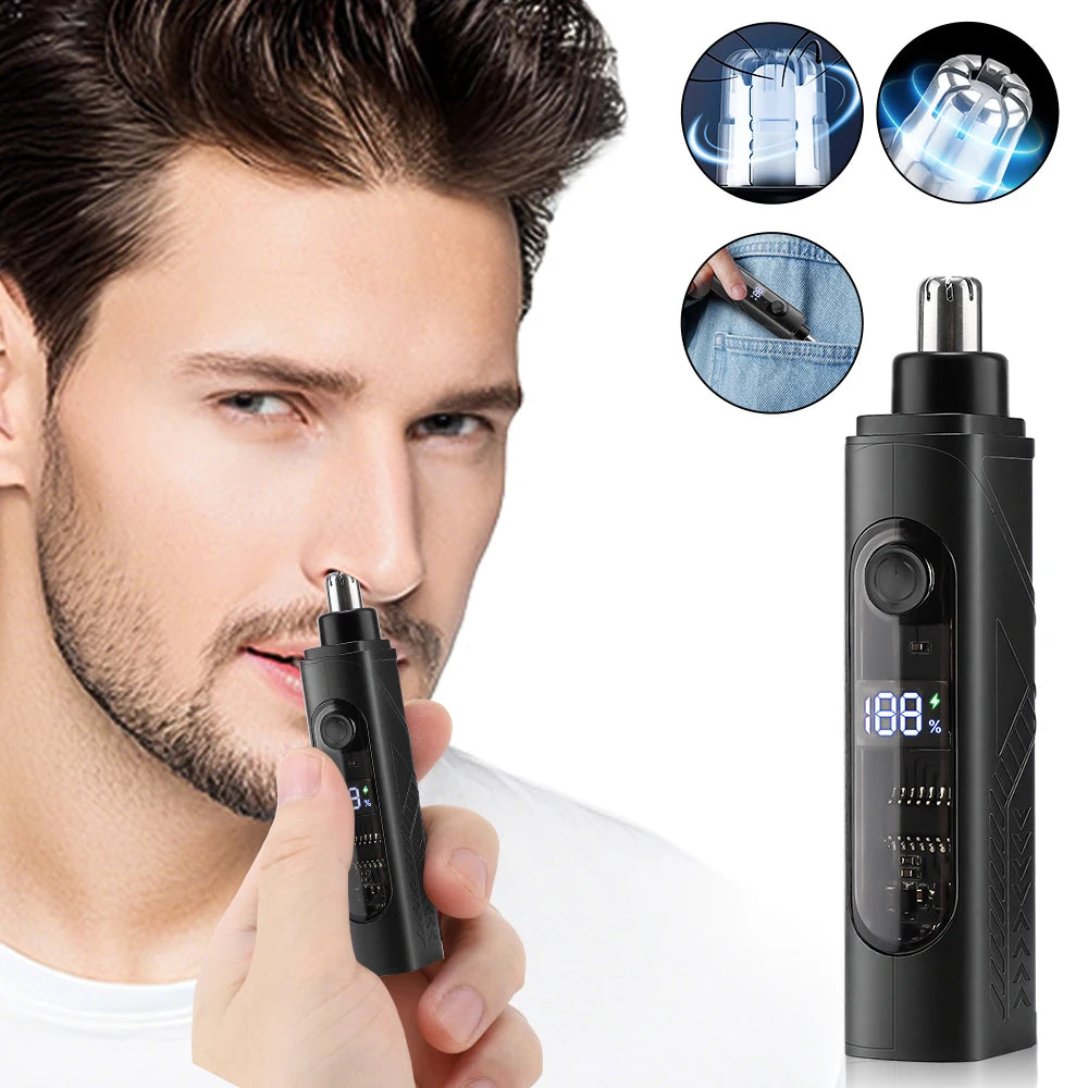 3 in 1 Mini Pocket Nose Hair Trimmer Painless Clipper Nose Ears Hair Eyebrow Waterproof Portable Trimmer For Men Women