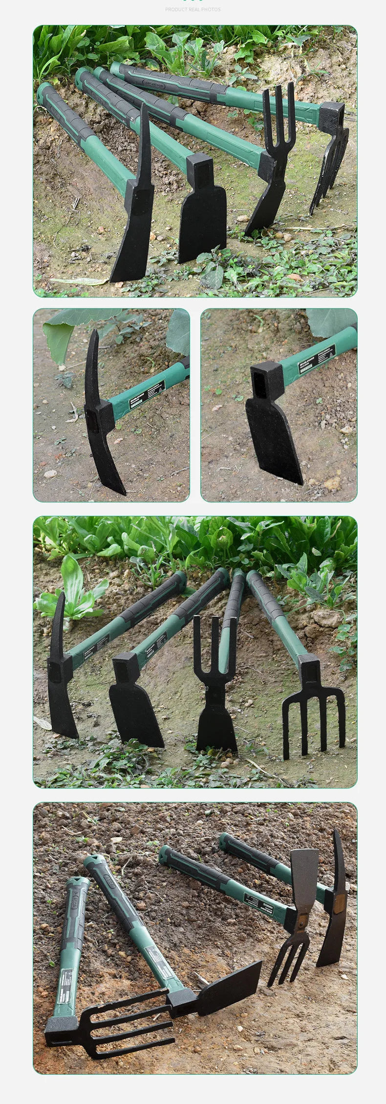BAOLIAN Gardening Tool Sets Shovel Hoe Harrow with Anti Slip Rubber Handle Garden Lawn Farmland Transplant Gardening Bonsai Tool