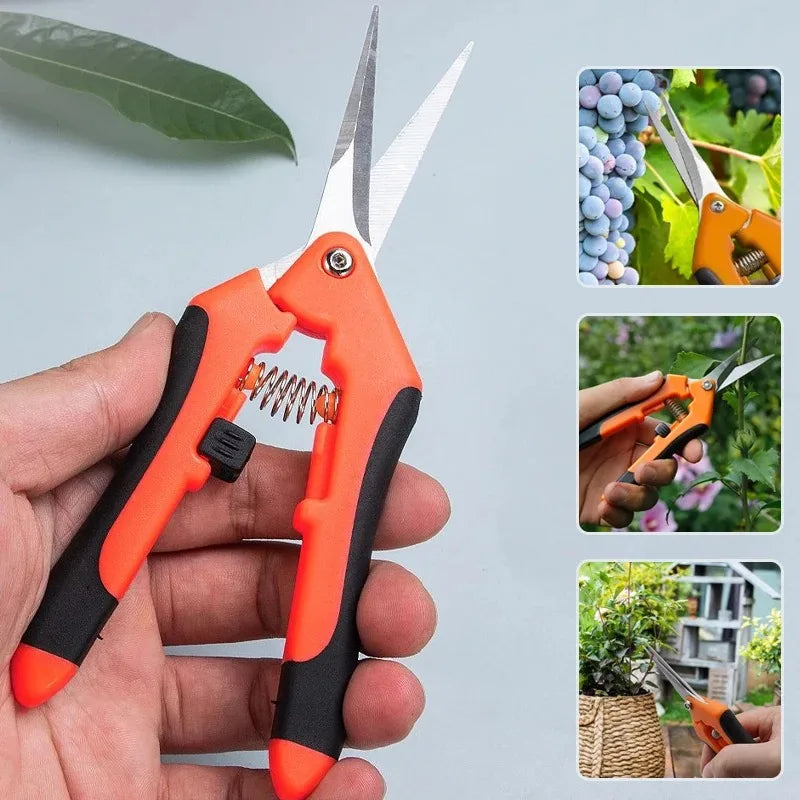 3PCS Gardening Scissors Set Ergonomic Non-Slip Handles Safety Lock Pruning Shears Beginner Gardening Set Can Cut Roses and More!
