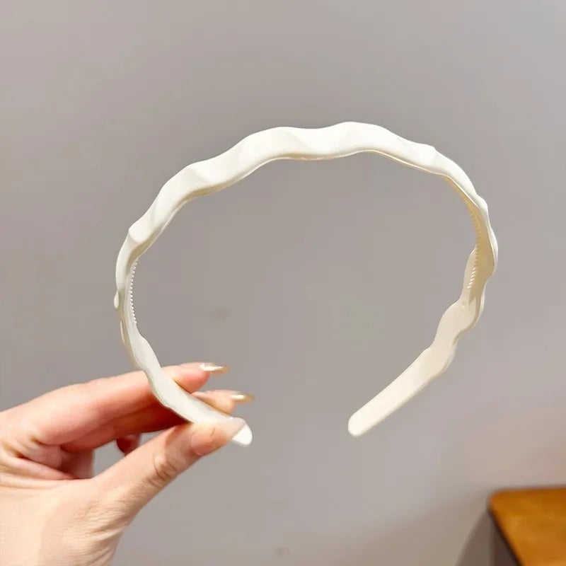 Solid Wave Plastic Hairband For Women Girls Sweet Hair Ornament Headband Hair Hoop Hair Band Fashion Hair Accessories