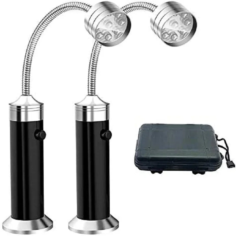 Double Head Grill Lights Heat Resistant Multifunctional Night Fishing LED Lamp For BBQ Super-Bright Flexible Portable Rotatable