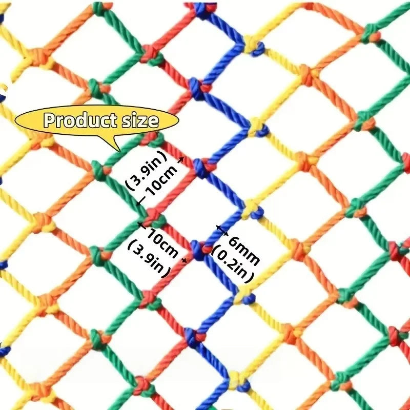 Colorful Nylon Mesh Child Safety Net Anti Falling Net Balcony Window Staircase Deck Football Field Fence Protection Baby Cat Dog