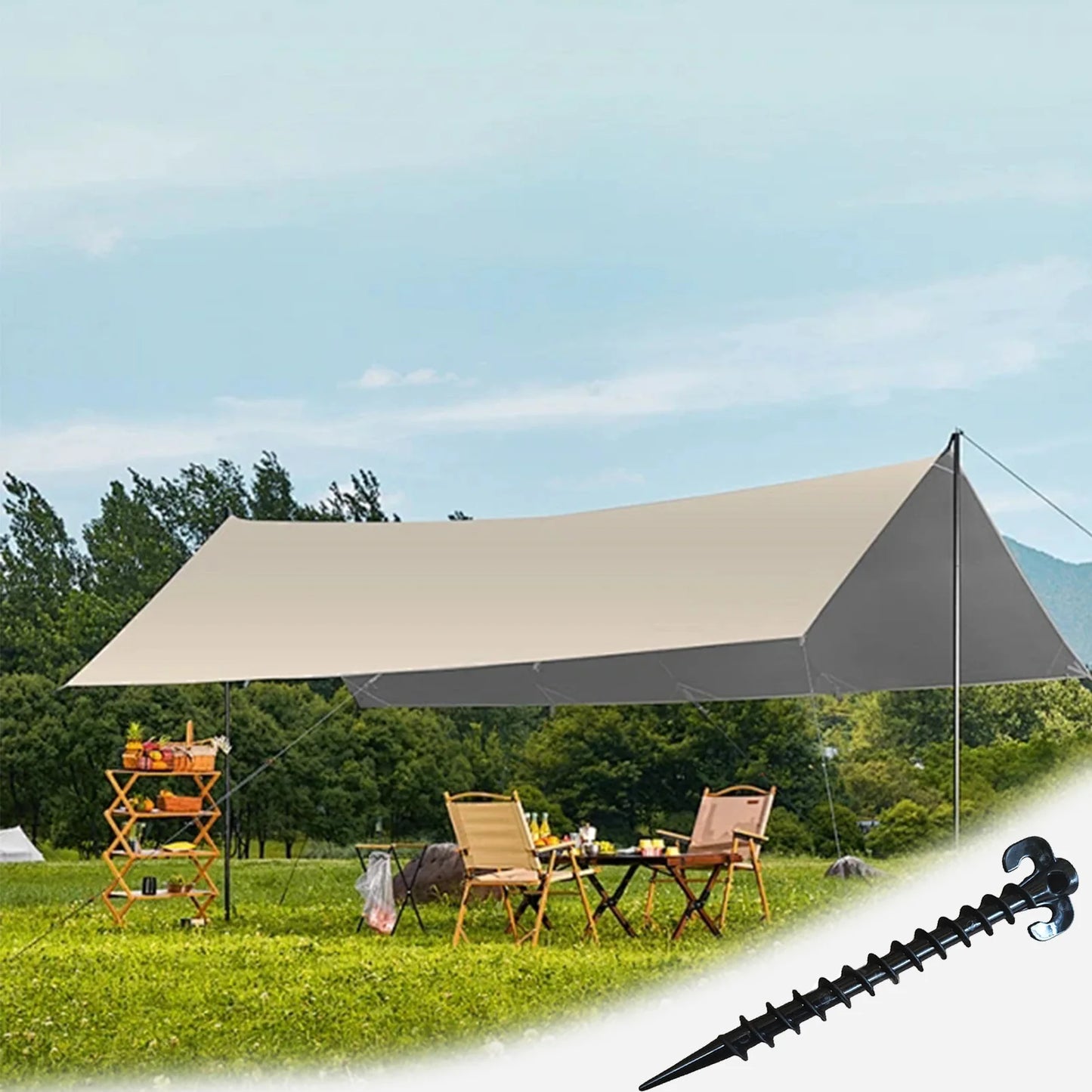 5/10/20Pcs Tent Pegs Canopy Stakes Durable Ground Anchor Nail with Great Holding Power Suitable for Rain Tarps Hiking Gardening