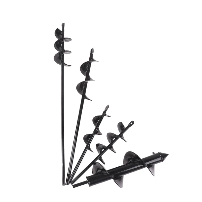 1 Pc Spiral Pole Auger Set Garden Planting Flowers Plant Supplies Loose Soil Digging Hole Metal Drill Bit Garden Power Tools
