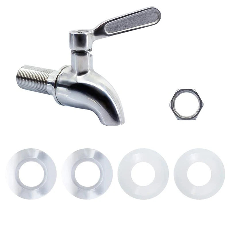 304 Stainless Steel Wine Barrel Replacement Faucet, Beverage Juice Water Barrel Faucet, Glass Wine Jar Faucet, Coffee Spigot