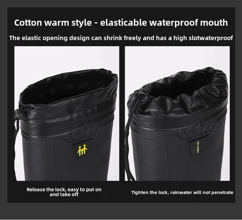 Comfortable High-Tube Men's Rain Boots Outdoor Versatile Waterproof Fishing Shoes Korean Style Delivery Car Wash Shoes Men's Wat
