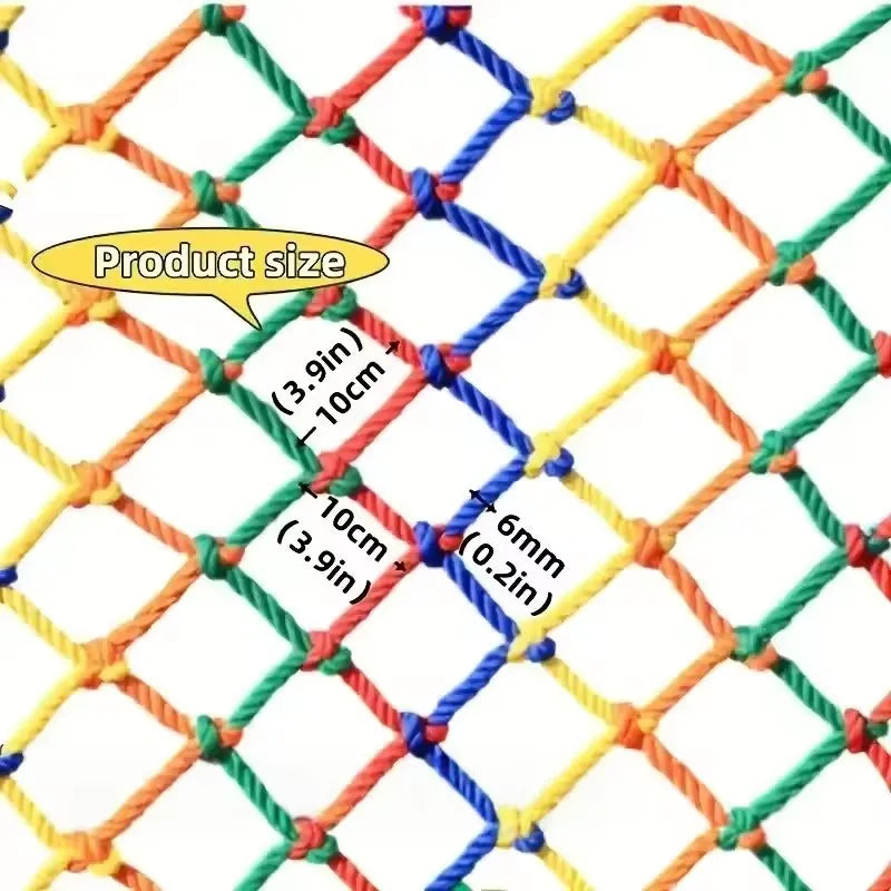 Colorful Nylon Mesh Child Safety Net Anti Falling Net Balcony Window Staircase Deck Football Field Fence Protection Baby Cat Dog