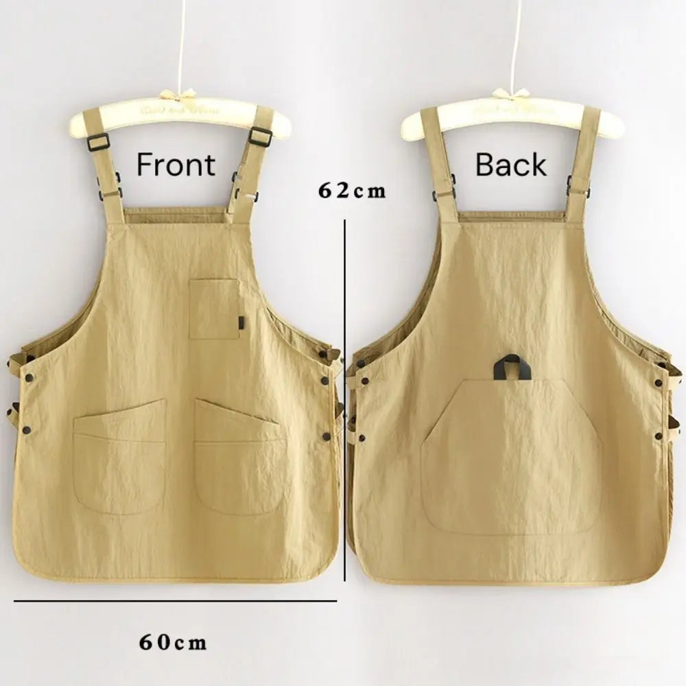 New Japanese Style Catering Workwear Apron Waterproof Stain Resistant Working Overalls Household Work Clothes for Cafe Barber