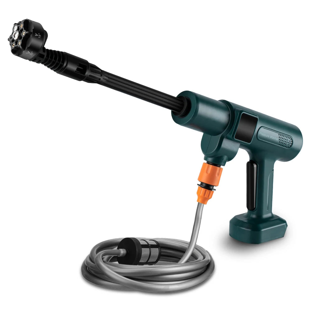 NEWBENY 200Bar Brushless High Pressure Car Washer Gun 6 IN 1 Electric Garden Washing Water Wash Spray Gun For Makita Battery Pin