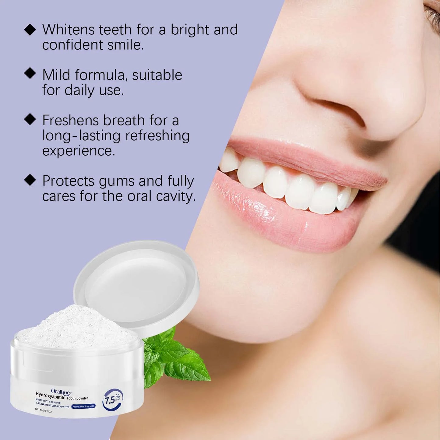 bucco-dentaires issante pour les dents Blanchiment naturel des dents Nettoyage en profondeur Souffle frais quotidien