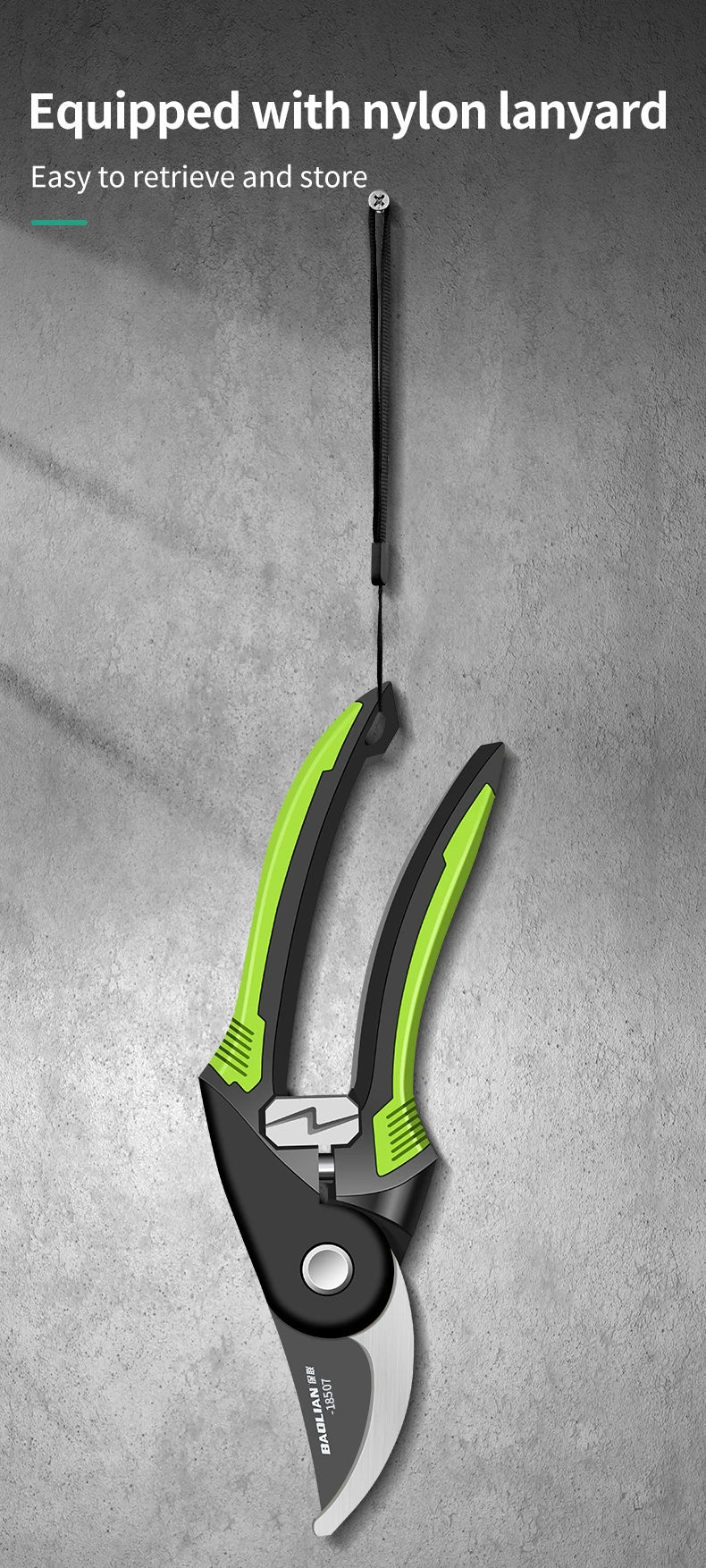 Industrial Grade Pruning Shears Are Labor-Saving Gardening Tools With Sharp, Durable, And Non Slip Scissors