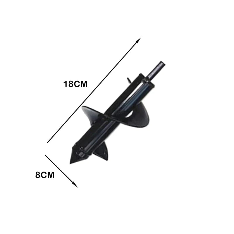 1 Pc Spiral Pole Auger Set Garden Planting Flowers Plant Supplies Loose Soil Digging Hole Metal Drill Bit Garden Power Tools