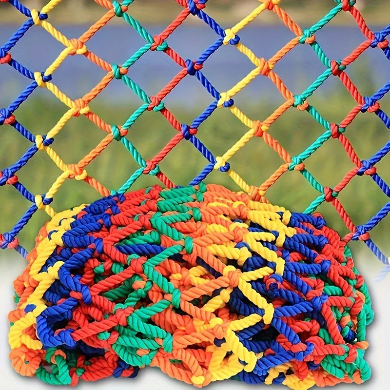 Colorful Nylon Mesh Child Safety Net Anti Falling Net Balcony Window Staircase Deck Football Field Fence Protection Baby Cat Dog