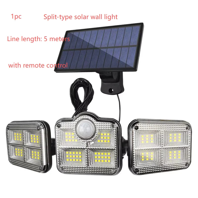Multifunctional Solar Lamp Outdoor Garden Decoration Solar Led Light Waterproof Sunlight Powered Spotlight with Motion Sensor