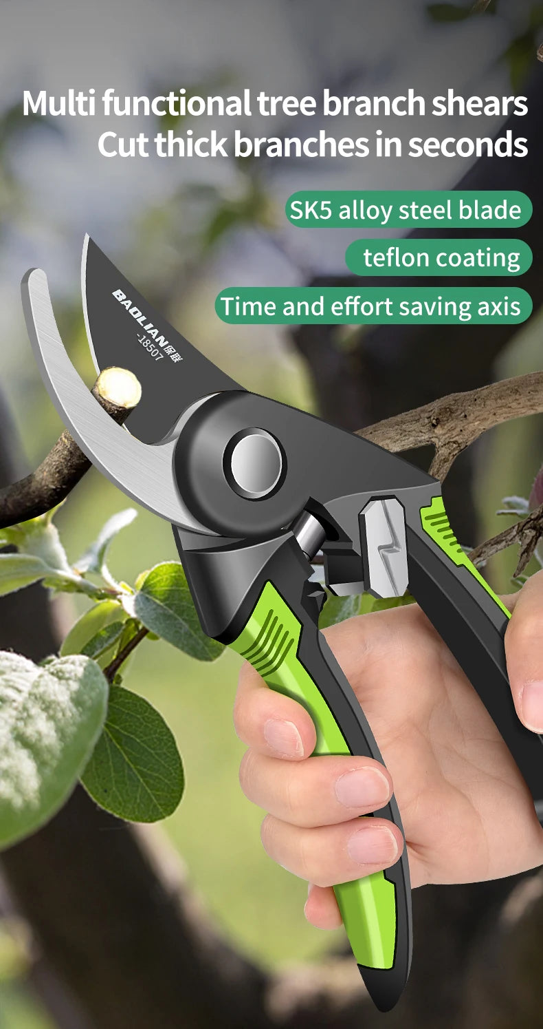 Industrial Grade Pruning Shears Are Labor-Saving Gardening Tools With Sharp, Durable, And Non Slip Scissors