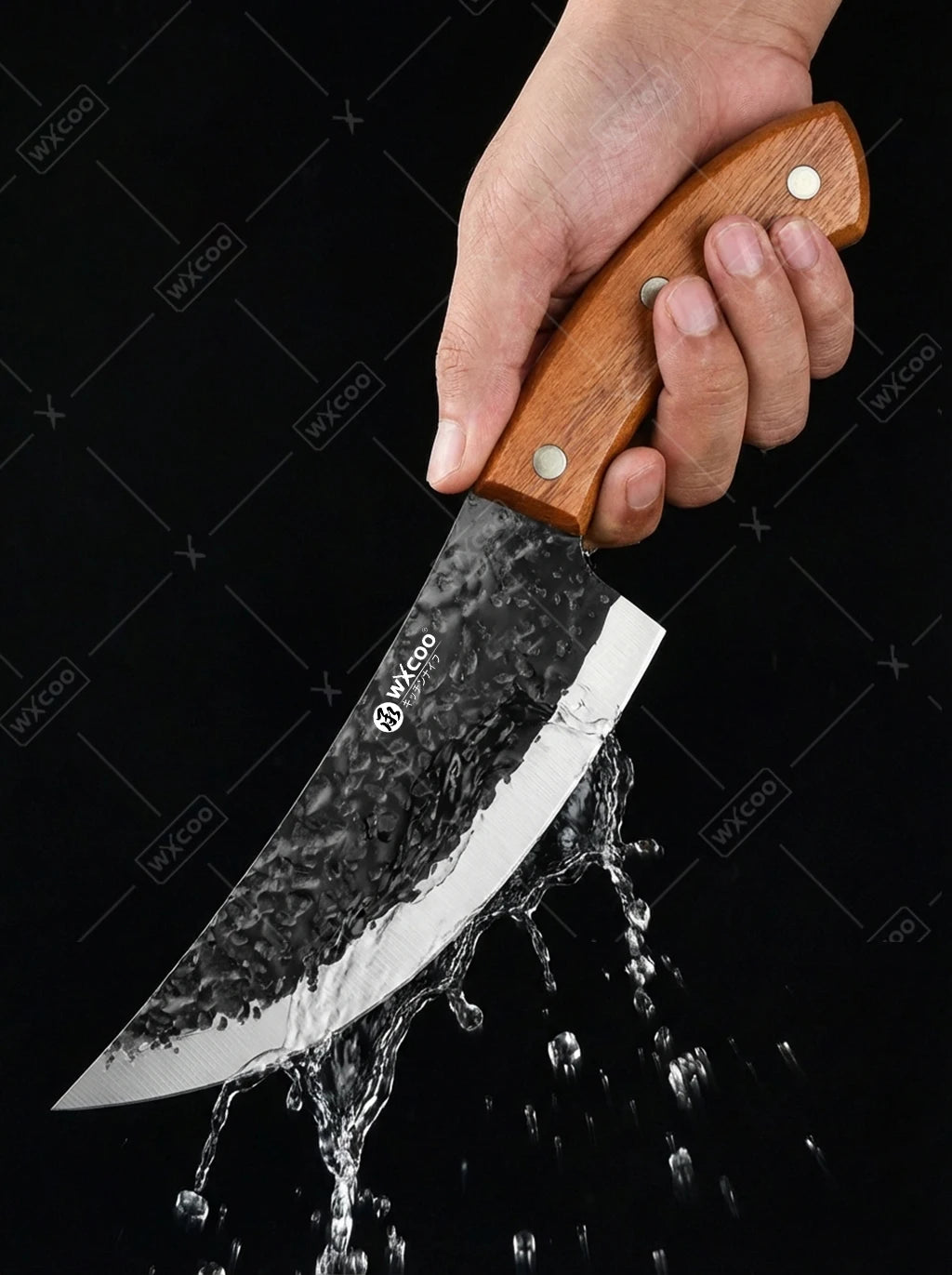 WXCOO Hand Forged Chef Knife Full Tang Butcher Knife Meat Cleaver for Cutting Meat Vegetables Kitchen Cooking Boning Knife